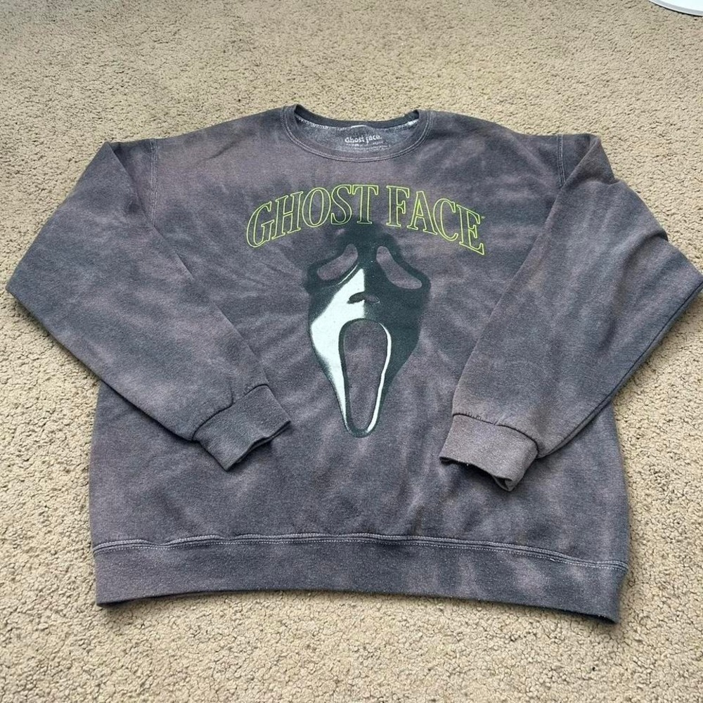 Ghostface Scream grey crewneck sweatshirt Size M